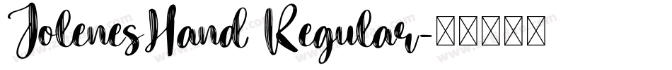 JolenesHand Regular字体转换